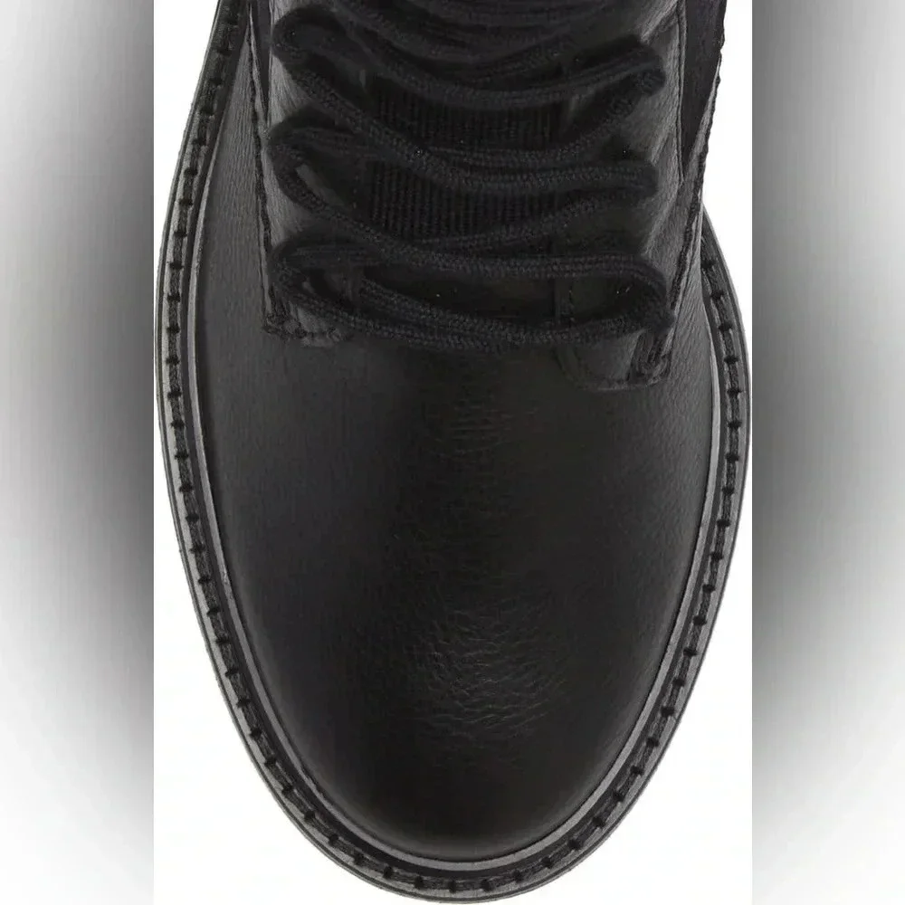 Paul Green nwt $390 Combat Boots Black on Black - Picture 5 of 6